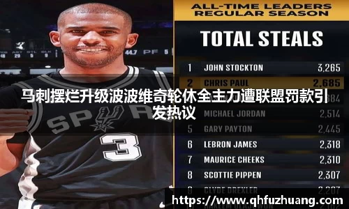 马刺摆烂升级波波维奇轮休全主力遭联盟罚款引发热议